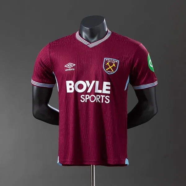 Camiseta de fútbol West Ham 2025/26 LOCAL MANGA CORTA VERSION JUGADOR
